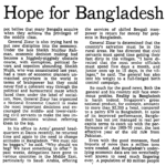 Economic Hope For Bangladesh