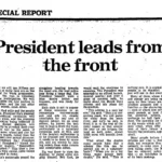 President leads from the front