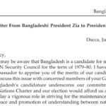 President Zia’s exchange of letters with Carter on UN Security Council